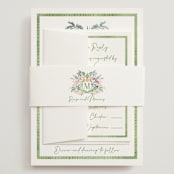 "Tropical Dreams" - Wedding Invitations in Jungle by Petra Kern - Assembled with Belly Band