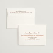 "Typographical Poster" - Wedding Invitations in Blush by Stacey Day - FREE Recipient Addressing