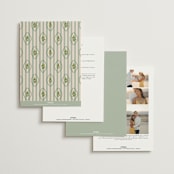 "Scripted" - Wedding Invitations in Emerald by Creo Study - Back of Card Options