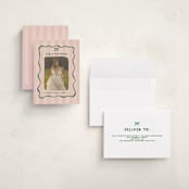 "Whimsical Stripes" - Graduation Announcements in Raspberry Matcha by Vera Lim - Assembled