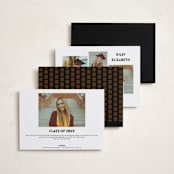 "Film Star" - Graduation Announcements in Noir by Jenna Holcomb - Back of Card Options
