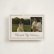 "Timeless Border" - Graduation Announcements in Almond by Brianne Larsen - Front