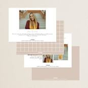 "Modern Crest" - Graduation Announcements in Clouds by Owl and Toad - Back of Card Options