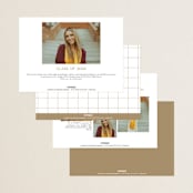 "Modern Serif" - Graduation Announcements in Snow by Ellen Schlegelmilch - Back of Card Options