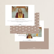 "Pillar" - Graduation Announcements in Snow by Owl and Toad - Back of Card Options