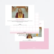 "Grids" - Graduation Announcements in Blush by Lauren Chism - Back of Card Options