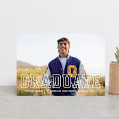 "Strength" - Graduation Announcements in Snow by Sarah Curry - Front