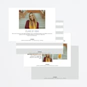"Strength" - Graduation Announcements in Snow by Sarah Curry - Back of Card Options
