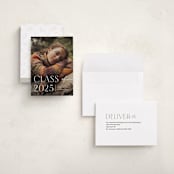 "Contemplate" - Graduation Announcements in Snowberry by Pixel and Hank - Assembled
