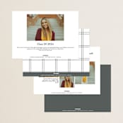 "Classical Grad" - Graduation Announcements in Blanco by Megan Davis - Back of Card Options
