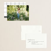 "Classical Grad" - Graduation Announcements in Blanco by Megan Davis - Assembled
