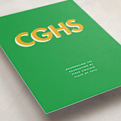 "Bold Initials" - Graduation Announcements in Grass by mo kelley - Detail