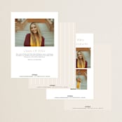 "Hartford" - Graduation Announcements in Silk by Ellen Schlegelmilch - Back of Card Options