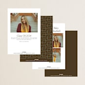 "Simply" - Graduation Announcements in Chocolate by Lisa Assenmacher - Back of Card Options