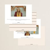 "Modern Curves" - Graduation Announcements in Almond by Morgan Kendall - Back of Card Options