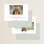 "graceful" - Graduation Announcements in Cotton by Emily Sabol Goss - Back of Card Options
