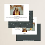 "With a flourish" - Graduation Announcements in Salt by Lea Delaveris - Back of Card Options