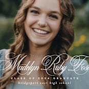"With a flourish" - Graduation Announcements in Salt by Lea Delaveris - Detail