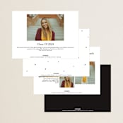 "Tassel turned, diploma earned" - Graduation Announcements in Noir by Abbigail Lim - Back of Card Options