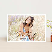"portrait script" - Graduation Announcements in Onyx by Sarah Curry - Front