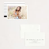 "portrait script" - Graduation Announcements in Onyx by Sarah Curry - Assembled