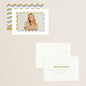 "wavy frame" - Graduation Announcements in Aqua by Baumbirdy - Assembled