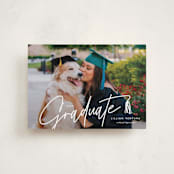 "Tassled T" - Graduation Announcements in Snow by Lauren Chism - Front