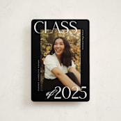 "Scholarly Surround" - Graduation Announcements in Licorice by Jessica Williams - Front