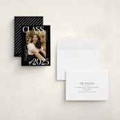 "Scholarly Surround" - Graduation Announcements in Licorice by Jessica Williams - Assembled