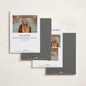 "Ribbon" - Graduation Announcements in Salt by Lea Delaveris - Back of Card Options