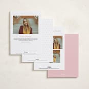 "Ribbon Frame" - Graduation Announcements in Blush by Itsy Belle Studio - Back of Card Options