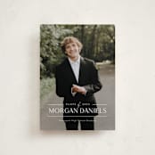 "Grad in Overlay" - Graduation Announcements in Eggshell by Carolyn MacLaren - Front