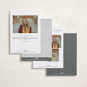 "Grad in Overlay" - Graduation Announcements in Eggshell by Carolyn MacLaren - Back of Card Options