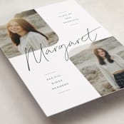 "Rounded Double" - Graduation Announcements in Cotton by Carolyn MacLaren - Detail