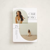 "Geo Duo" - Graduation Announcements in Snow by Pixel and Hank - Front