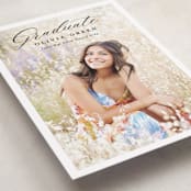 "portrait script" - Graduation Announcements in Onyx by Sarah Curry - Detail