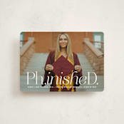 "Ph.inisheD." - Graduation Announcements in Cloud by Heather Schertzer - Front