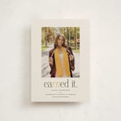 "Earned It" - Graduation Announcements in Marigold by Louise Kay - Front
