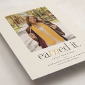 "Earned It" - Graduation Announcements in Marigold by Louise Kay - Detail