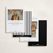 "Editorial Modern" - Graduation Announcements in Chalk by Anupama - Back of Card Options