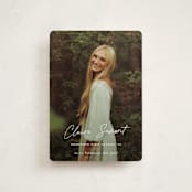 "Journal " - Graduation Announcements in Snow by Sara Hicks Malone - Front