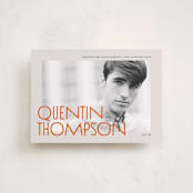 "Bound" - Graduation Announcements in Tangerine by Heather Schertzer - Front
