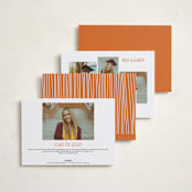 "Bound" - Graduation Announcements in Tangerine by Heather Schertzer - Back of Card Options
