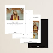 "Tassel turned, diploma earned" - Graduation Announcements in Noir by Abbigail Lim - Back of Card Options