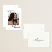 "Tassel turned, diploma earned" - Graduation Announcements in Noir by Abbigail Lim - Assembled