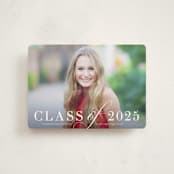 "Timeless Grad" - Graduation Announcements in Pebble by Katy Shen - Front