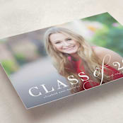 "Timeless Grad" - Graduation Announcements in Pebble by Katy Shen - Detail