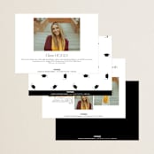 "Classy Stack" - Graduation Announcements in Limestone by Erica Krystek - Back of Card Options