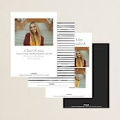 "Alignment" - Graduation Announcements in Onyx by Ashley DeMeyere - Back of Card Options
