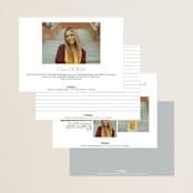 "Cornered" - Graduation Announcements in Silk by Kelly Schmidt - Back of Card Options